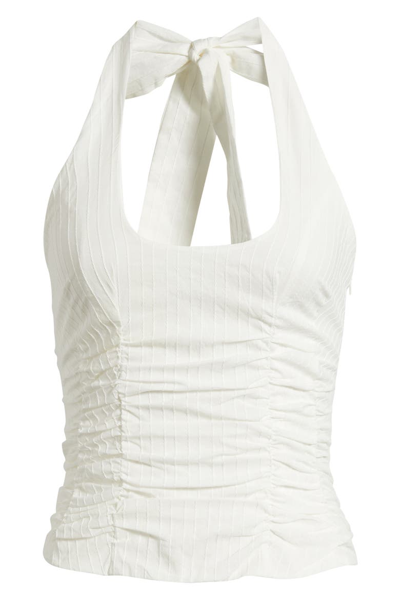 Nataliya Halter Cotton Top, Alternate, color, WHITE