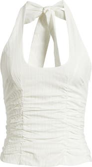 Princess Polly Nataliya Halter Cotton Top