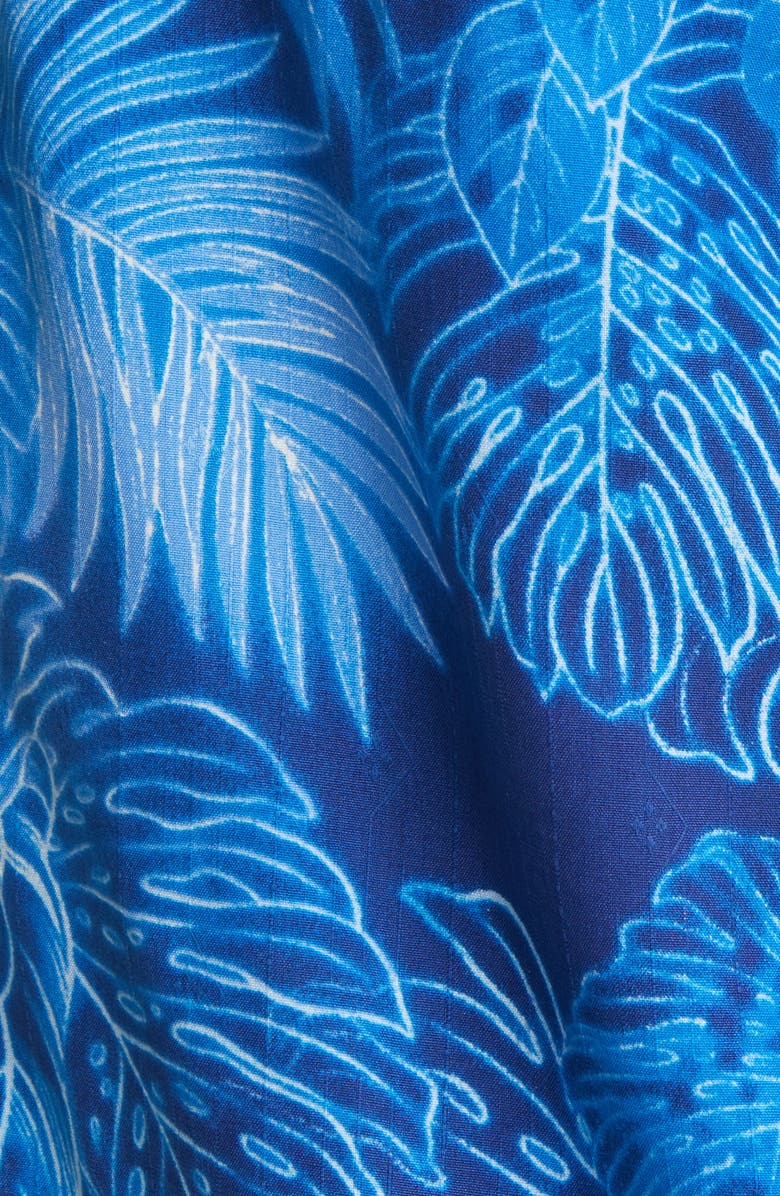 Tommy Bahama Luminescent Fronds Short Sleeve Silk Button-Up Shirt, Alternate, color, 
