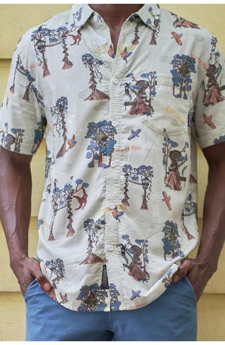 Baja Llama TREEHOUSE - 7-SEAS BUTTON UP, Alternate, color, Tan