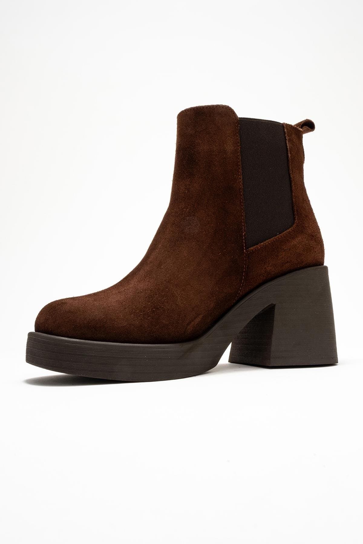 Lysa Leather Platform Boot, Alternate, color, Brown Suede Leather