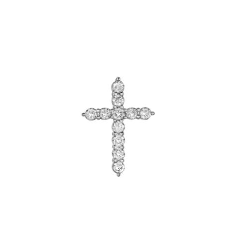 Christian Cross Pommee Diamond Pendant in 10K Yellow Gold