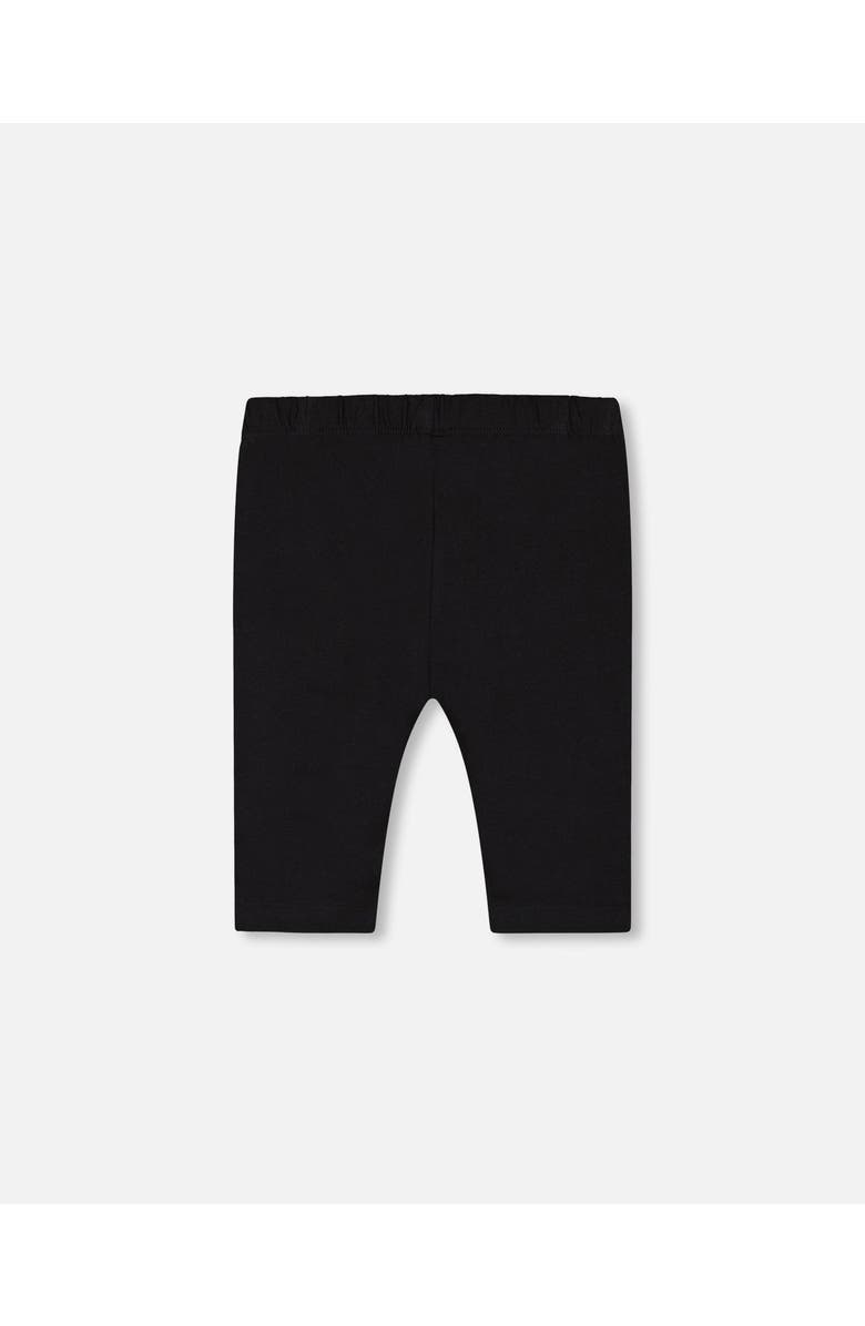 Deux par Deux Little Girl's Organic Cotton Biker Short Legging Black, Alternate, color, 