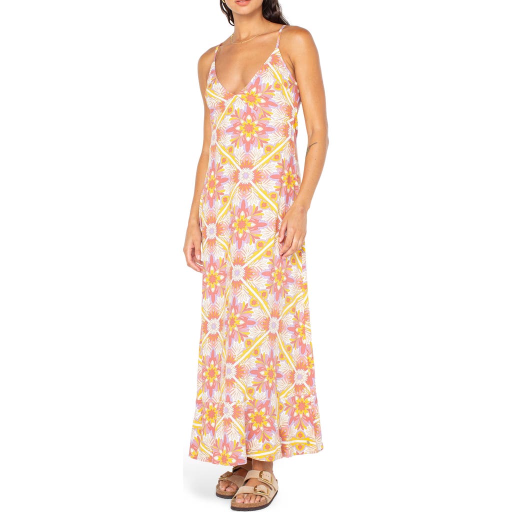 Roxy Lost Paradise Print Sundress In Pink
