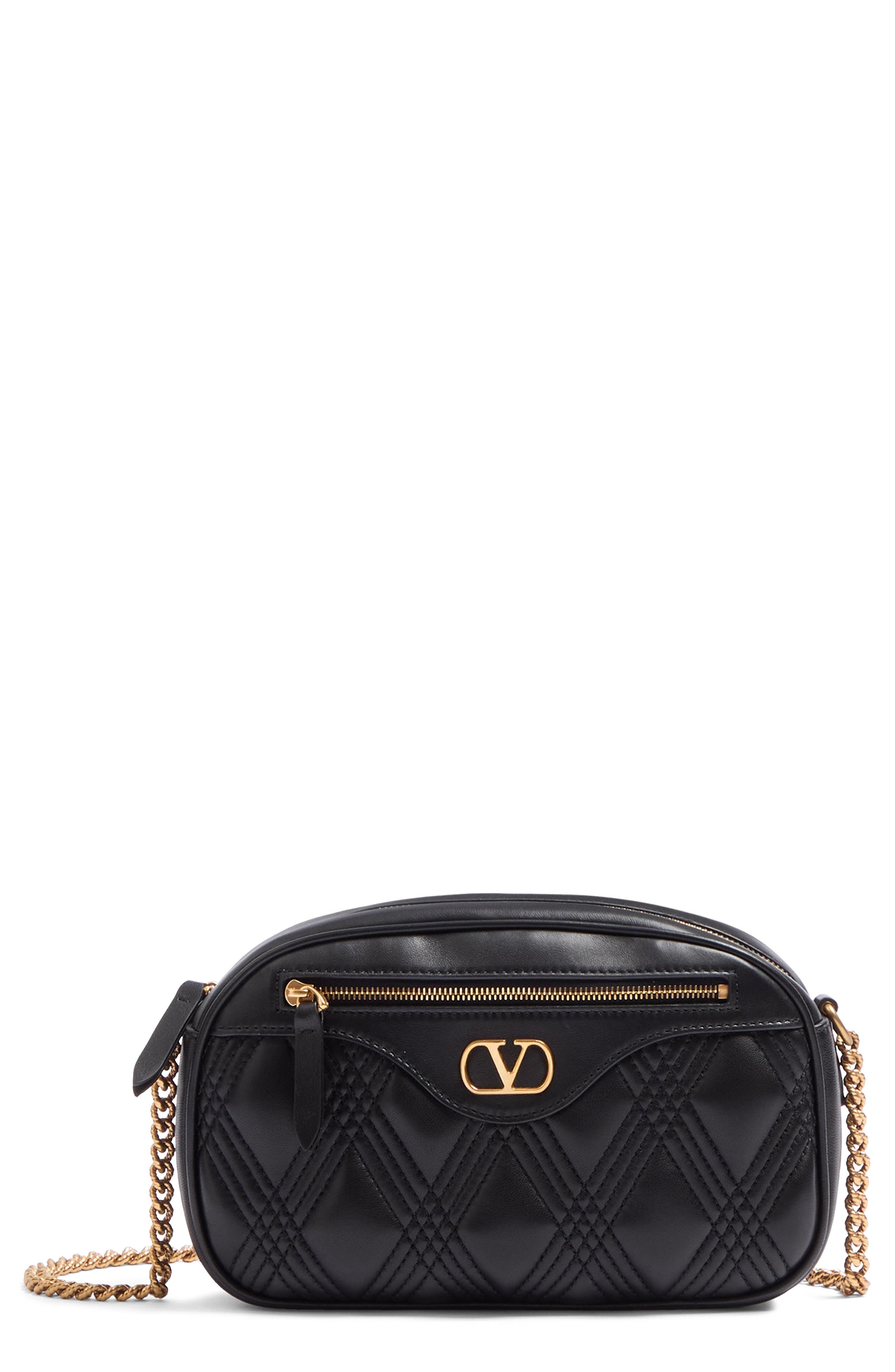 Valentino Garavani Quiltie 67 Quilted Leather Camera Bag, Main, color, 