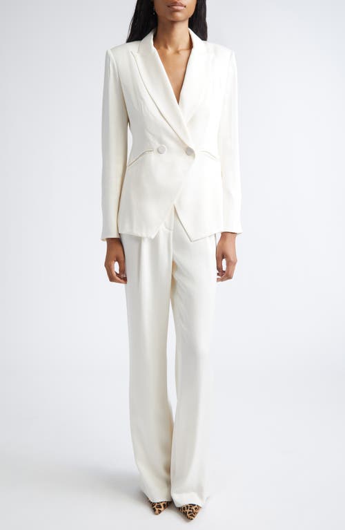 Veronica Beard Rickie Crepe Back Satin Dickey Jacket In Gray