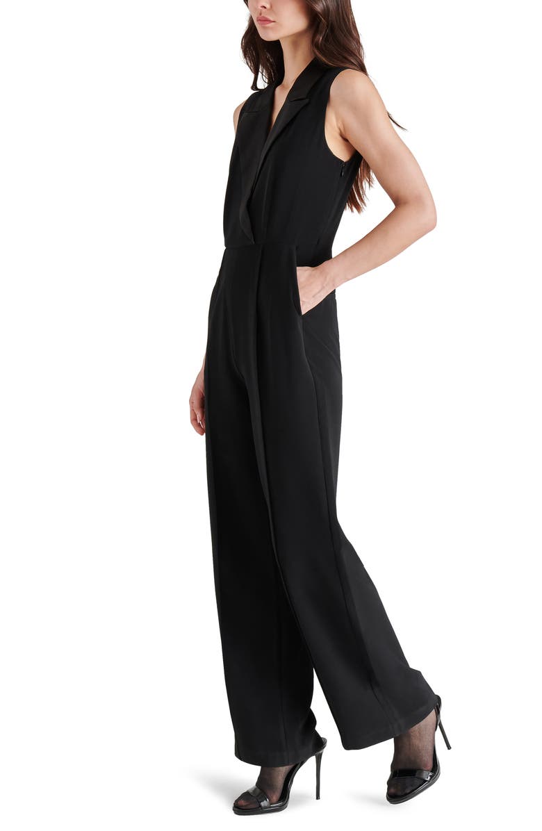 Steve Madden Iva Sleeveless Tuxedo Jumpsuit, Alternate, color, 