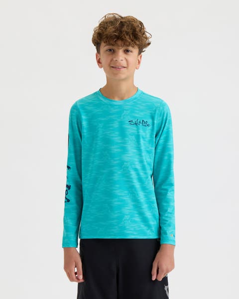 Boys Marlin Drift Performance Long Sleeve Tee