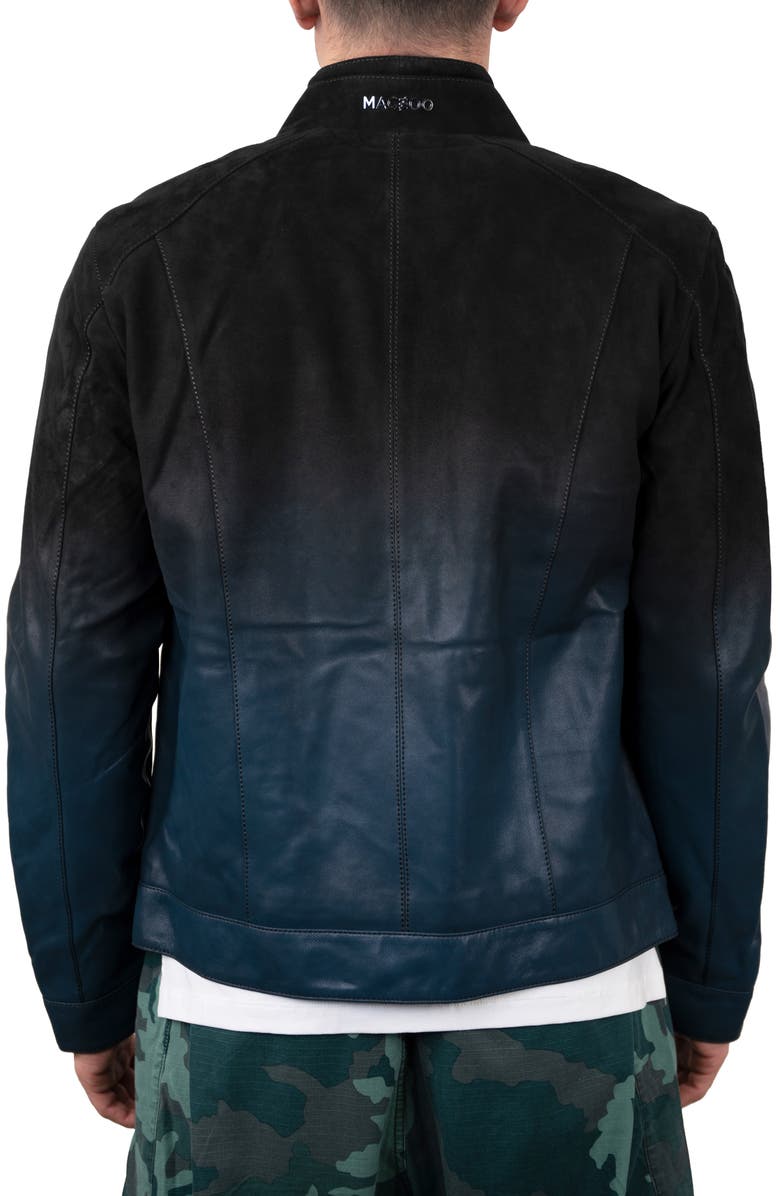 Maceoo Lambskin Leather Jacket, Alternate, color, Blue