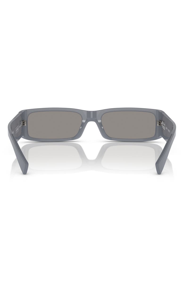 Dolce&Gabbana 55mm Polarized Rectangular Sunglasses, Alternate, color, Grey