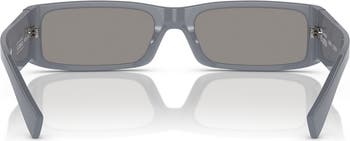 55mm Polarized Rectangular Sunglasses
