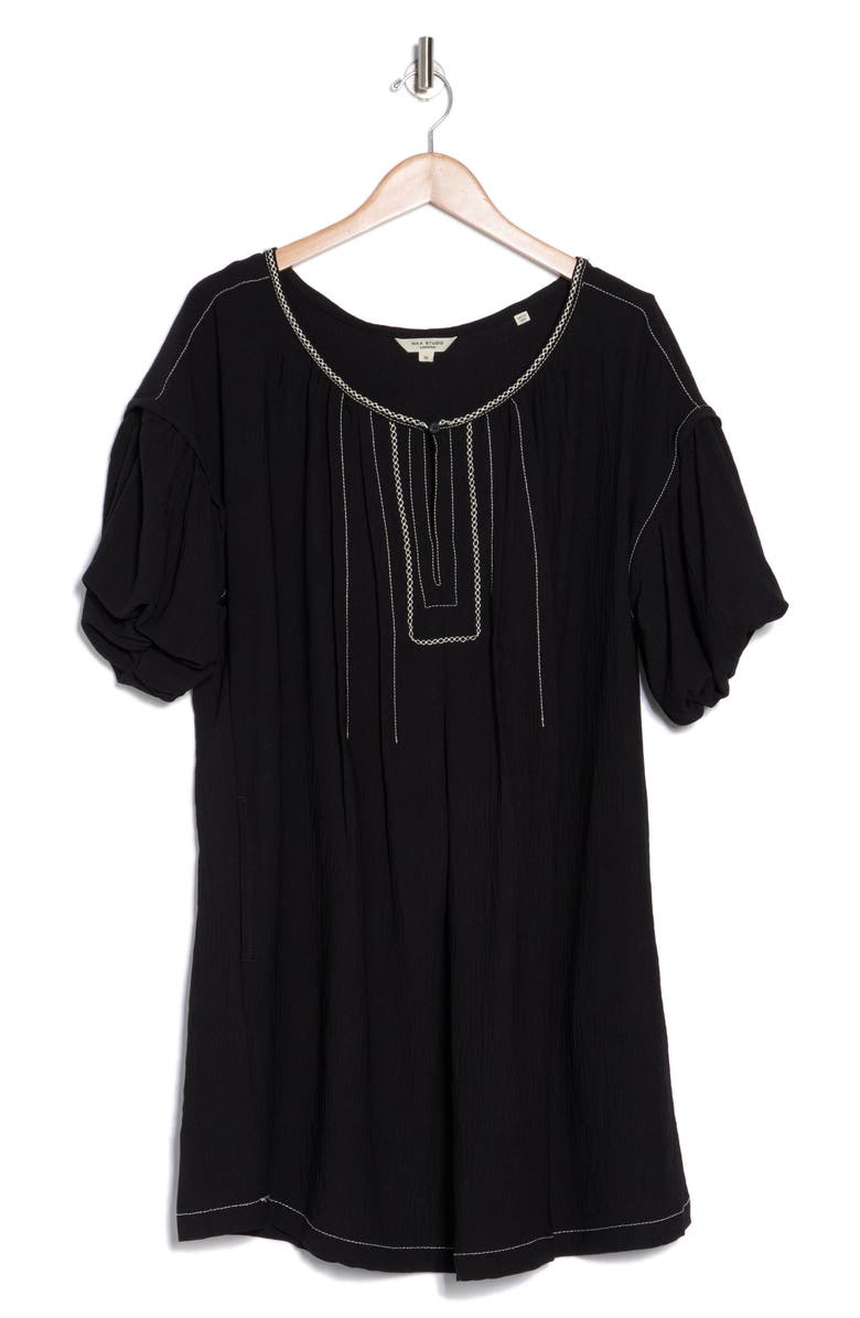 MAX STUDIO Bubble Sleeve Dress, Alternate, color, Black