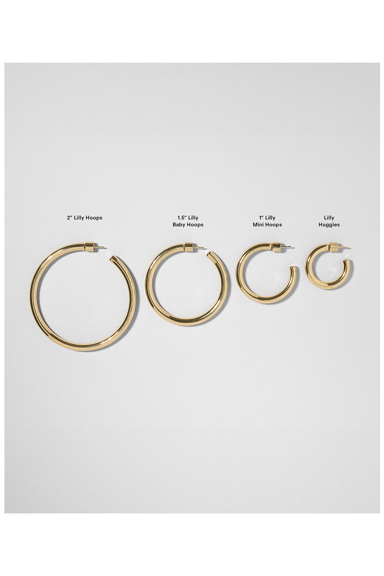 Lilly Baby Hoops, 1.5-Inch, Alternate, color, GOLD