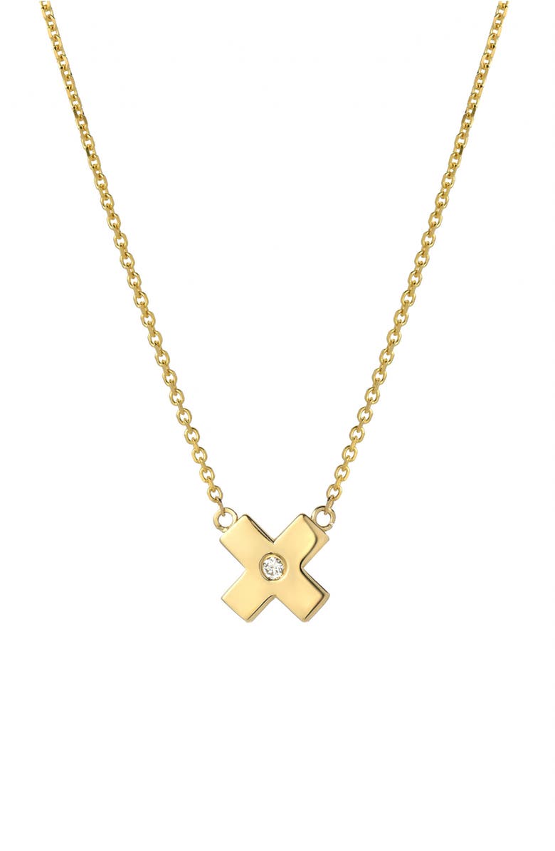 Mini Mini Jewels Forever Collection - X Diamond Pendant Necklace, Main, color,