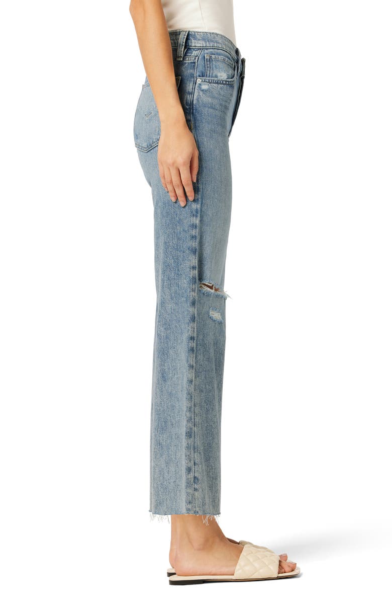 Hudson Jeans Rosie Ripped High Waist Ankle Wide Leg Jeans, Alternate, color, 