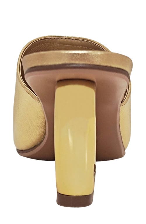 Ninety Union Florence Square Toe Mule In Gold