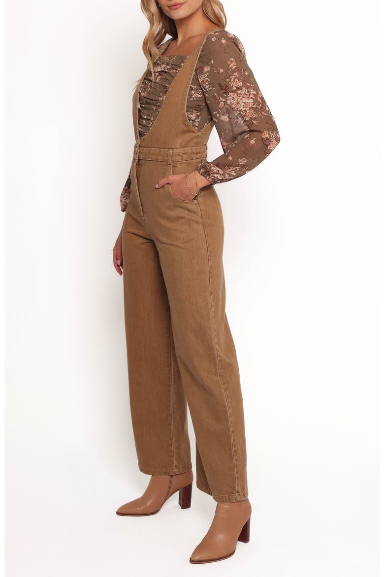 Vieve Denim Jumpsuit, Alternate, color, BROWN