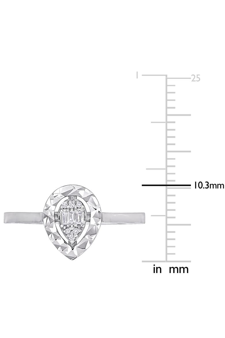 Diamond Teardrop Cluster Ring 14k, Alternate, color, 14k White Gold