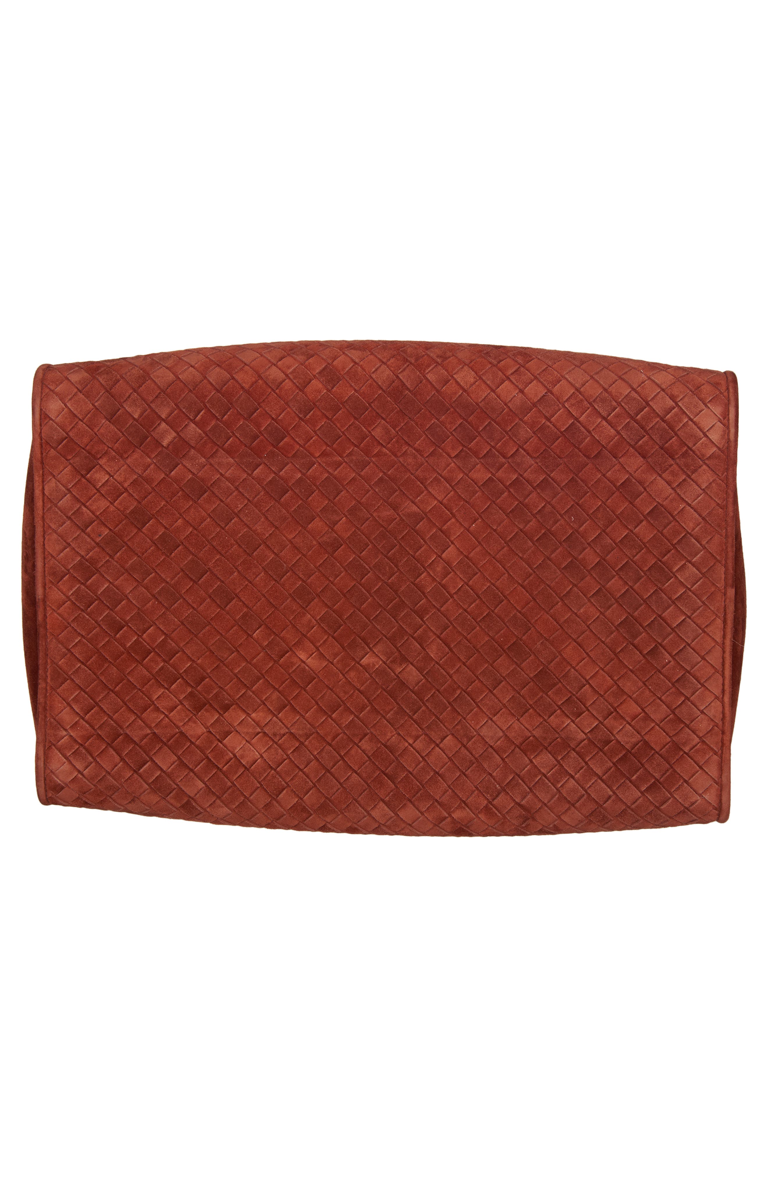 Barbara Intrecciato Suede Tote, Alternate, color, 8761 RUST-BRASS VIBRATO