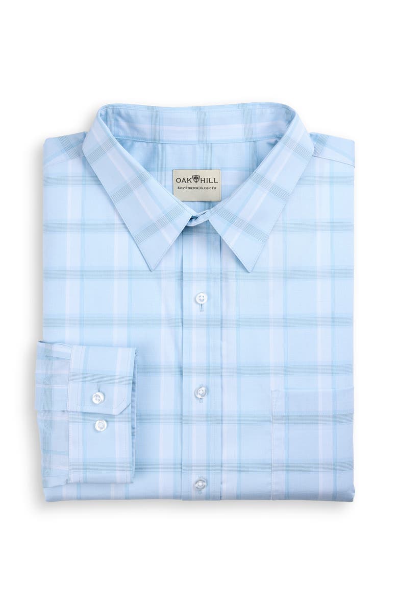 Big & Tall Plaid Dress Shirt, Main, color, BLUE