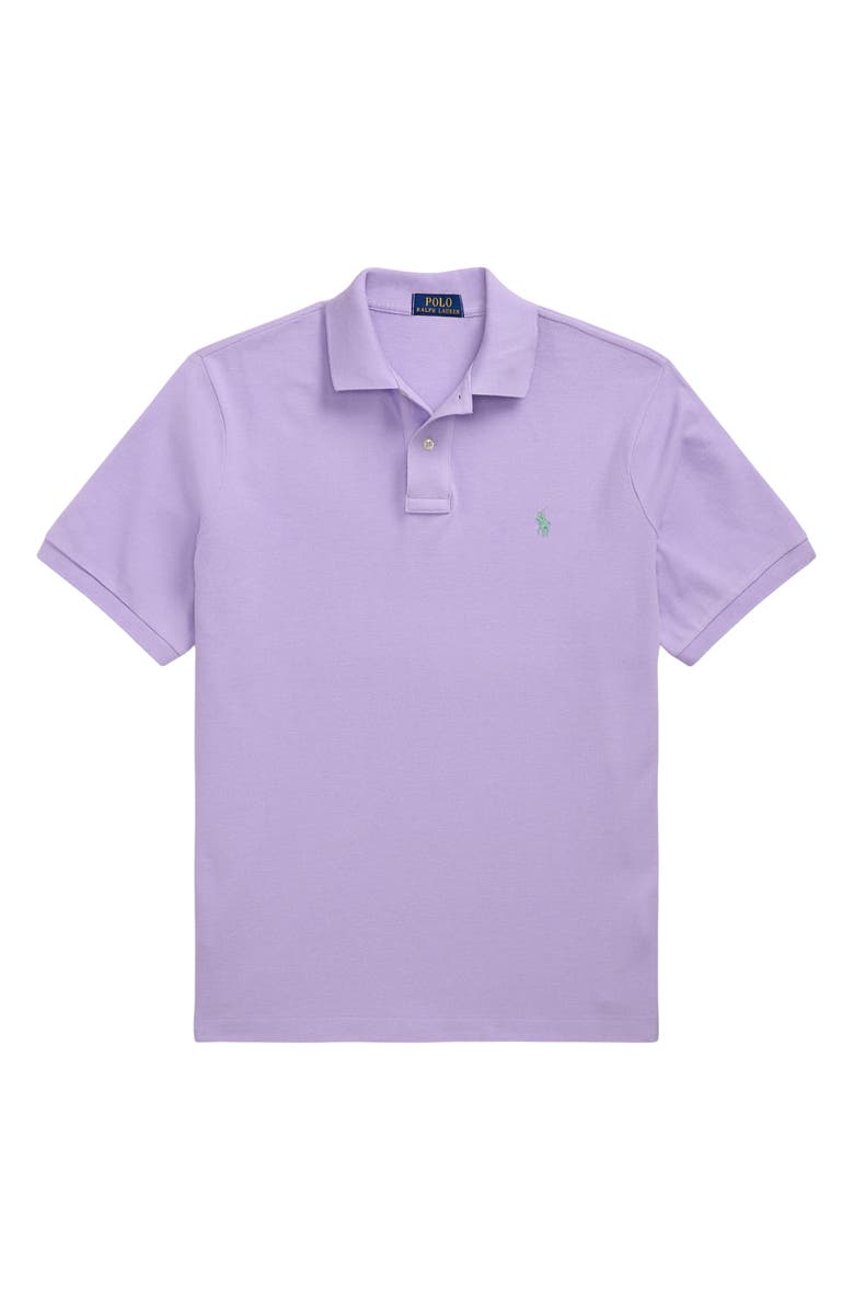 Polo Ralph Lauren Classic Fit Solid Purple Cotton Piqué Polo, Alternate, color, 