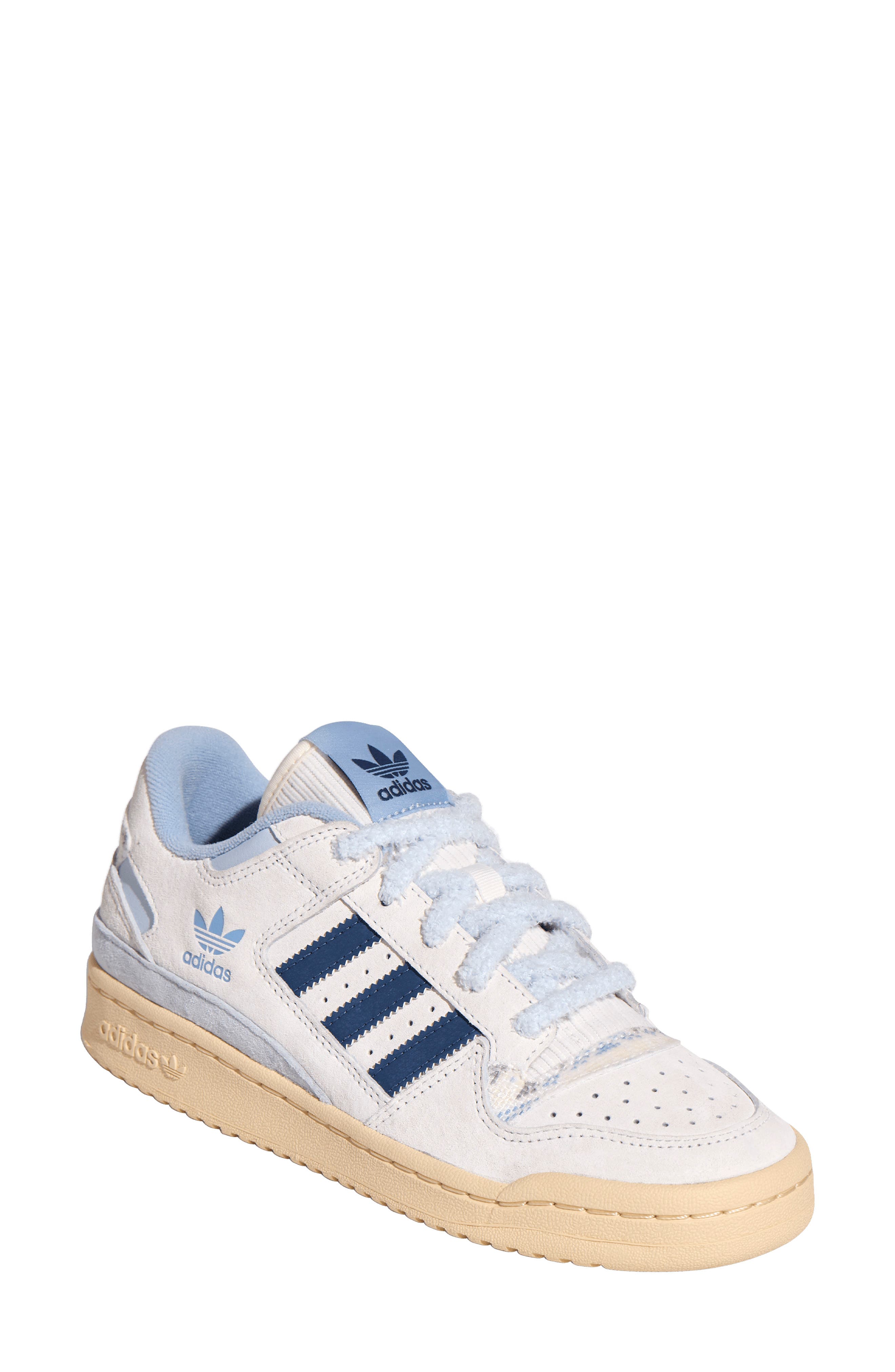 adidas Forum Low CL Basketball Sneaker, Main, color, Cloud White/ Ink/ Sand