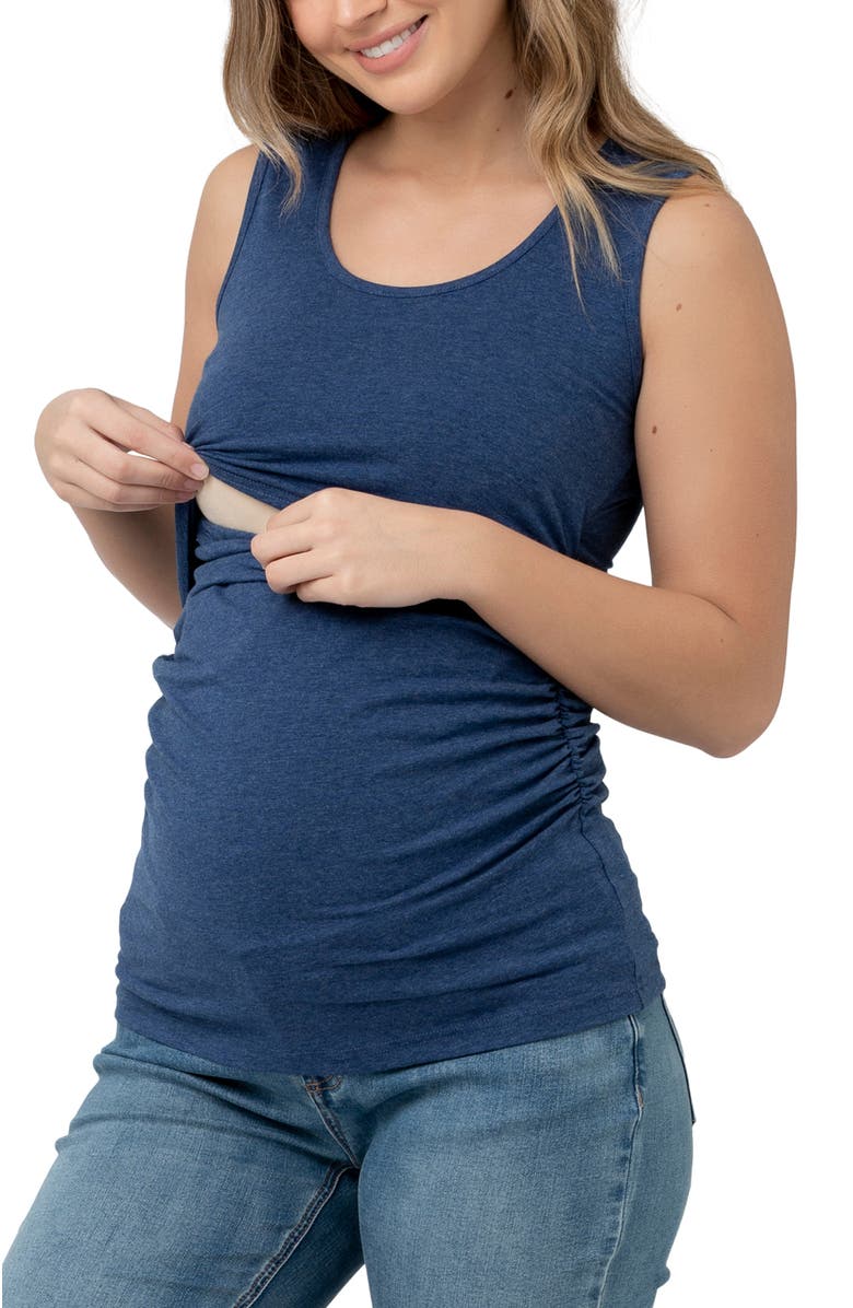 Ripe Maternity Organic Nursing Tank, Alternate, color, Denim Marle