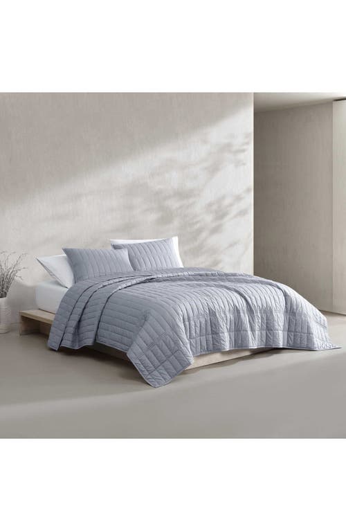 Calvin Klein Washed Percale Quilt & Shams Set In Gray