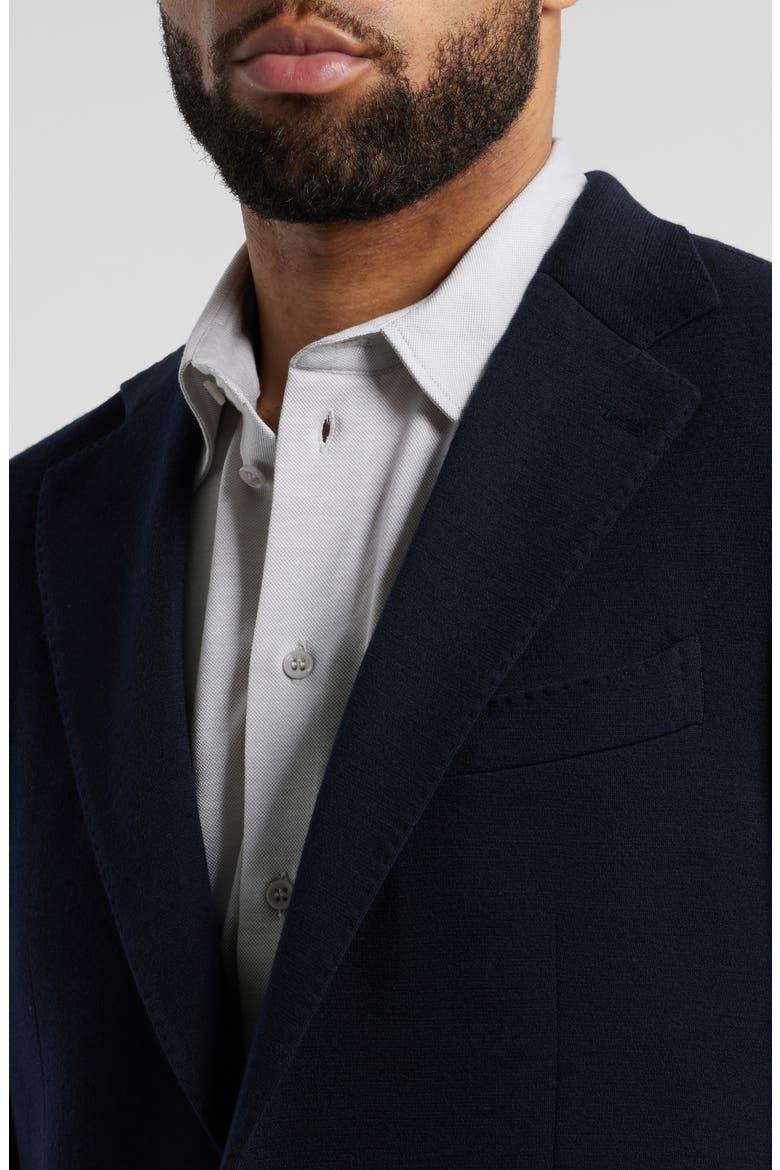 Travieso Solid Navy Wrinkle Resistant Wool Sport Coat, Alternate, color, NAVY