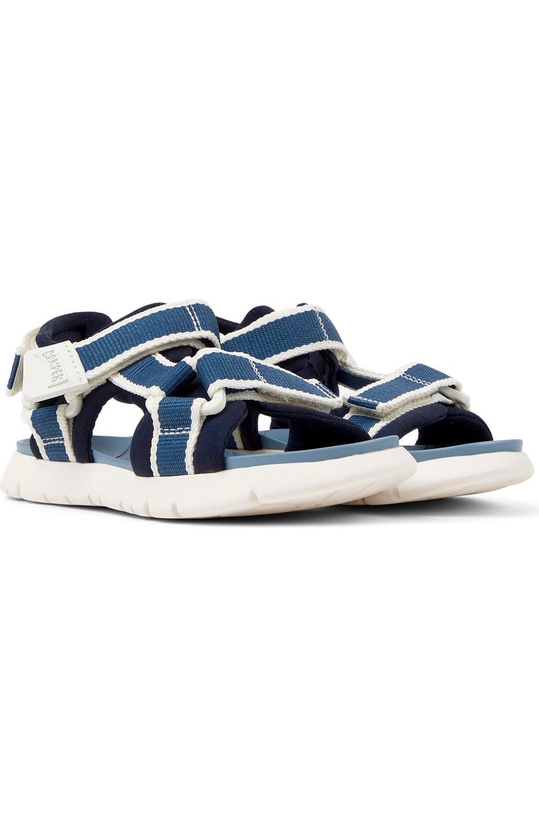 Camper Kids' Oruga Fisherman Sandal, Main, color, Blue Multi