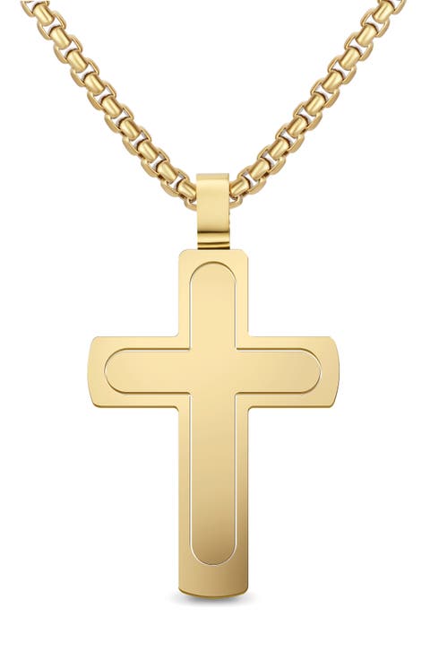 Men's Two Layer Cross Necklace