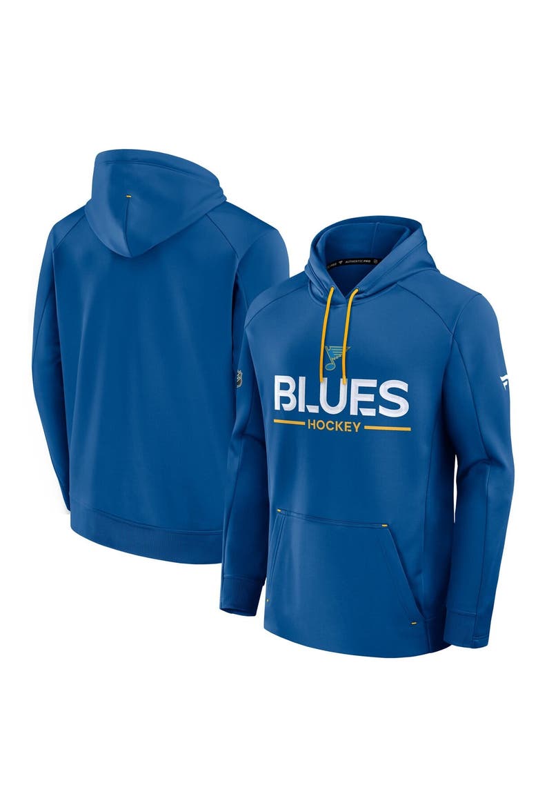 Men's Fanatics Blue St. Louis Blues Authentic Pro Rink Hoodie, Main, color, Blue