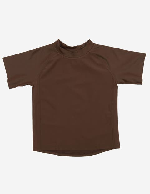 Kids Short Sleeve Rash Guard, UPF 50+ Swim Shirt