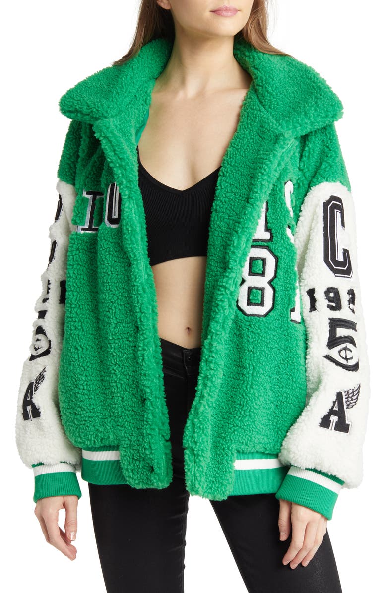 AZALEA WANG Patch Bomber Jacket, Main, color, 