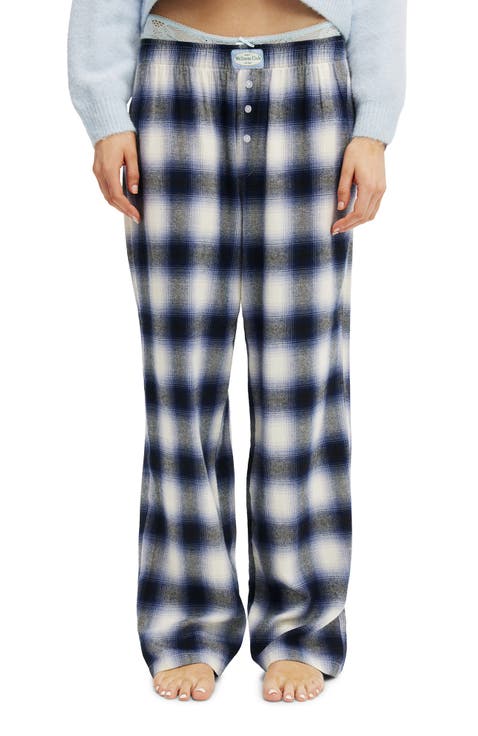 Women's Flannel Wide Leg Pant