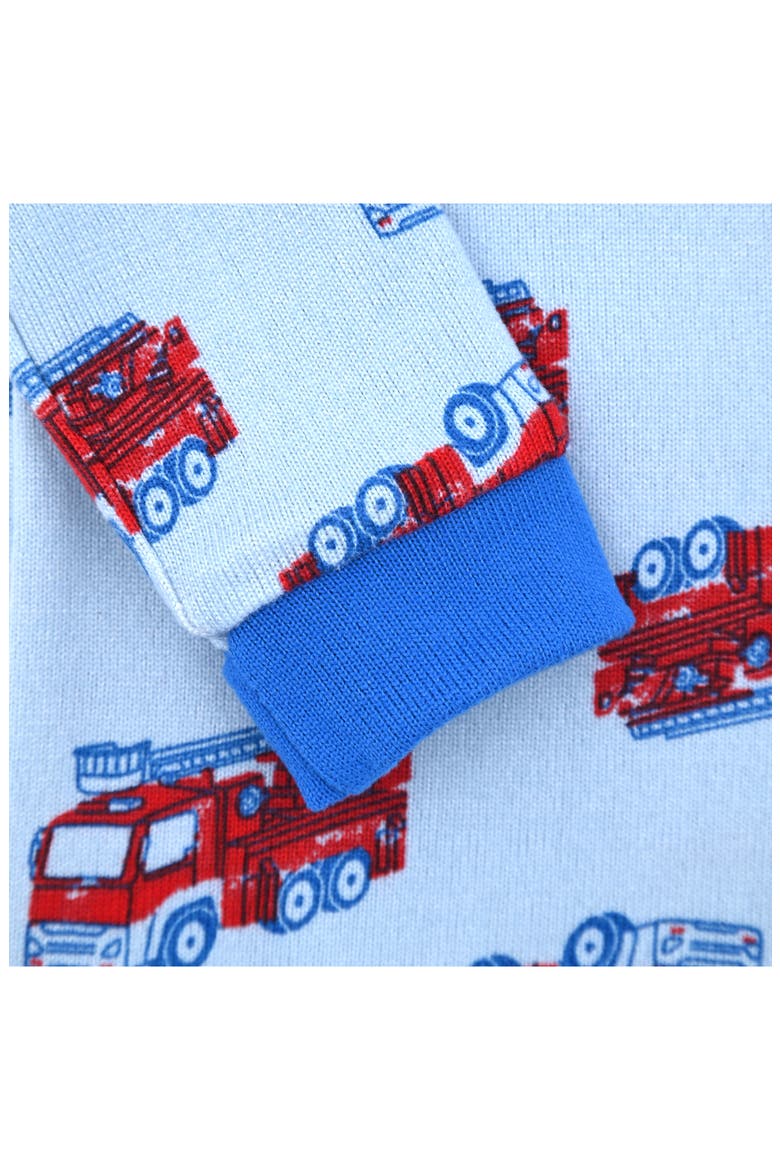 Kids' Fire Truck 3-Piece Pajama Set, Alternate, color, BLUE