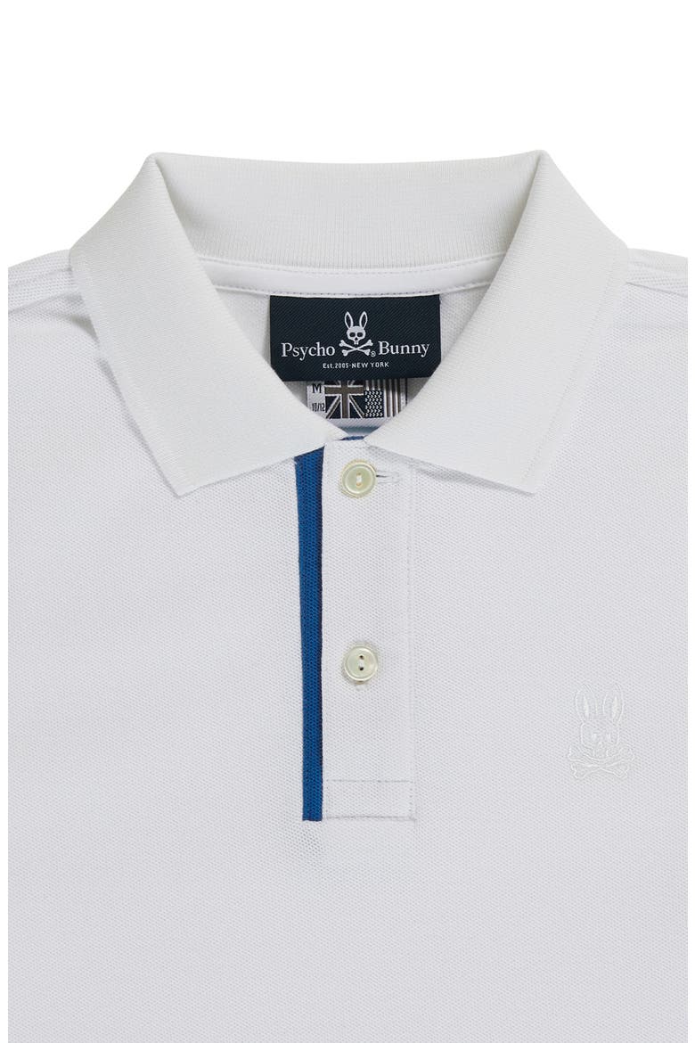 Kids' Savoy Tipped Piqué Polo, Alternate, color, 100 WHITE