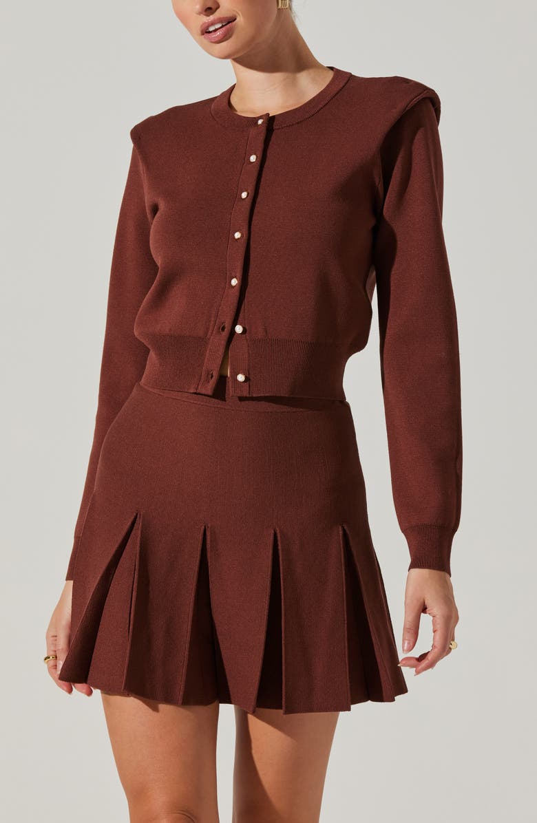 ASTR the Label Denisa Padded Shoulder Cardigan, Alternate, color,