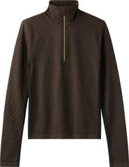 Rhone Houndstooth Seamless Half-Zip Pullover