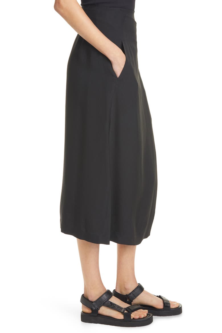 Asymmetrical Wrap Front Skirt, Alternate, color, BLACK