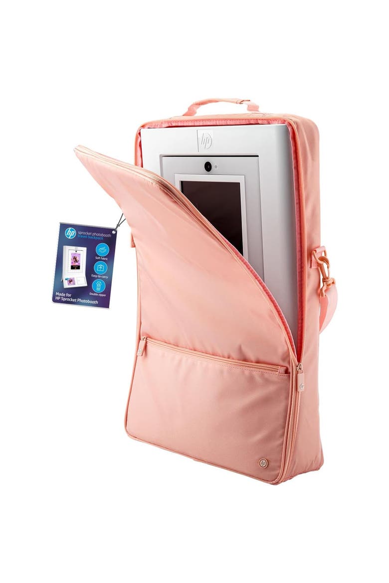 Premium Carrying Padded Storage Case w/Removable Shoulder Strap for Sprocket Photobooth, Main, color, Pink