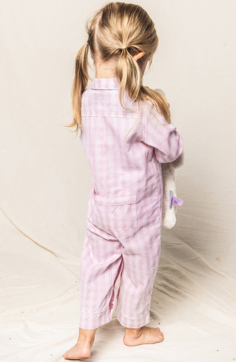Petite Plume Gingham One-Piece Pajamas, Alternate, color, Pink