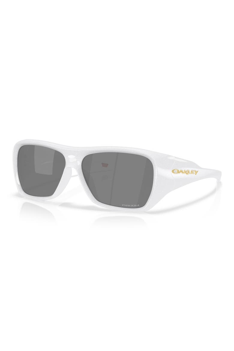 60mm Prizm™ Rectangular Sunglasses, Alternate, color, BLACK WHITE