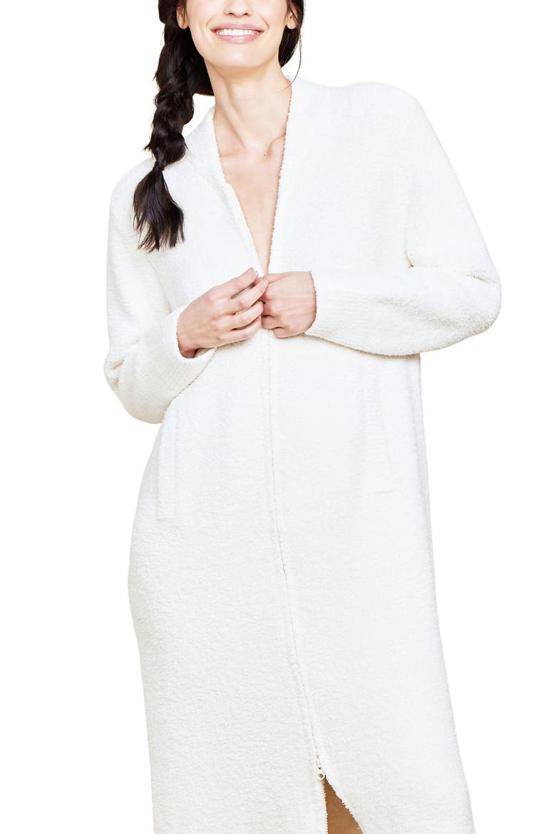 CozyChic™ Front Zip Robe, Alternate, color, CREAM