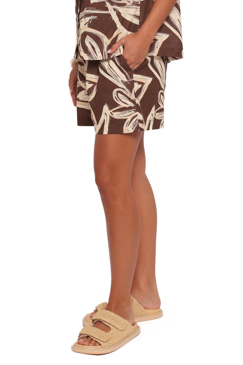 Pacifica Cotton Shorts, Alternate, color, CHOCOLATE FLORAL