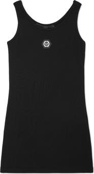 PHILIPP PLEIN Jersey Rib Tank Top Mini Dress Girl