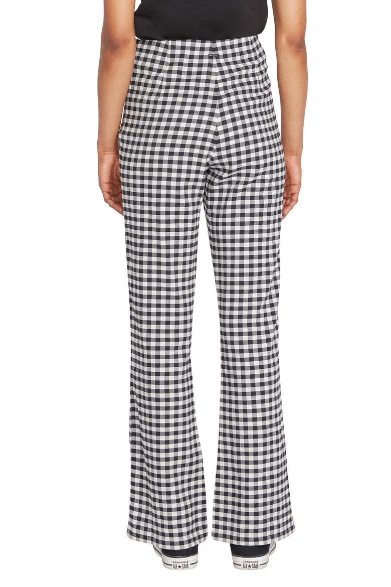 x Coco Ho Check Flare Pants, Alternate, color, ASH