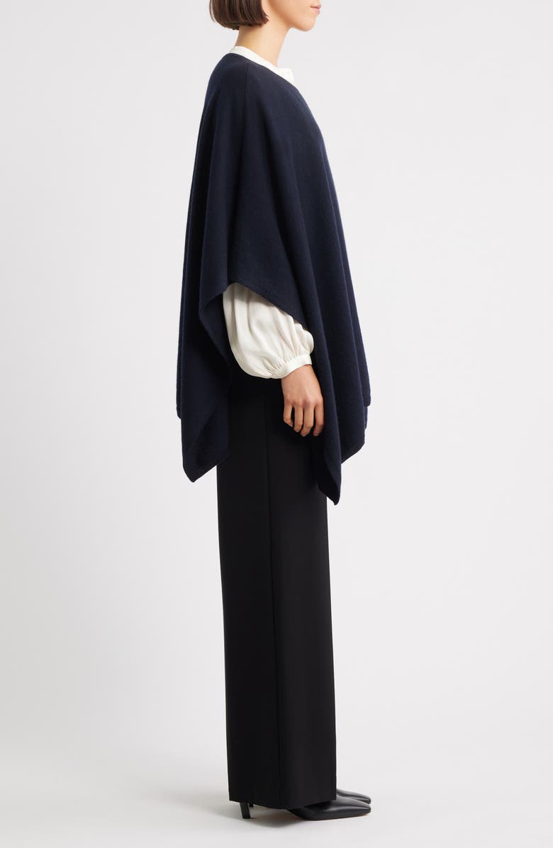 Vince Boat Neck Silk & Cashmere Poncho, Alternate, color,