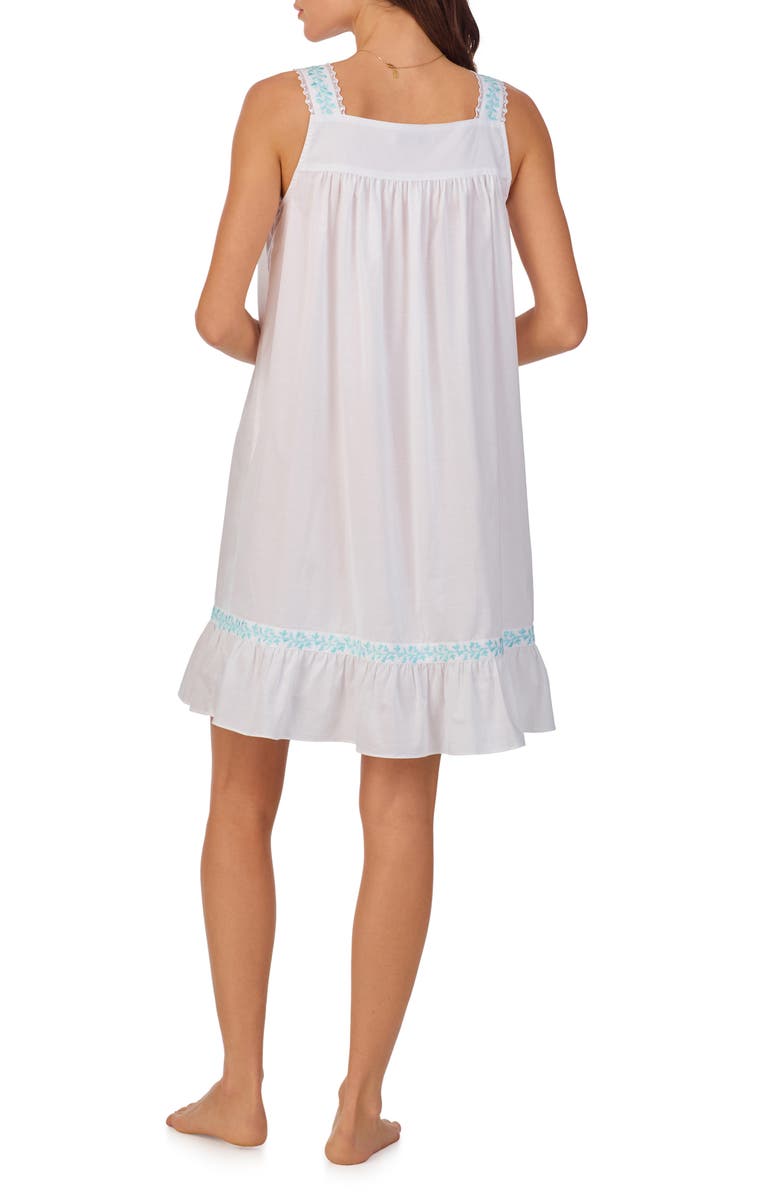 Eileen West Sleeveless Cotton Lawn Short Chemise, Alternate, color, 