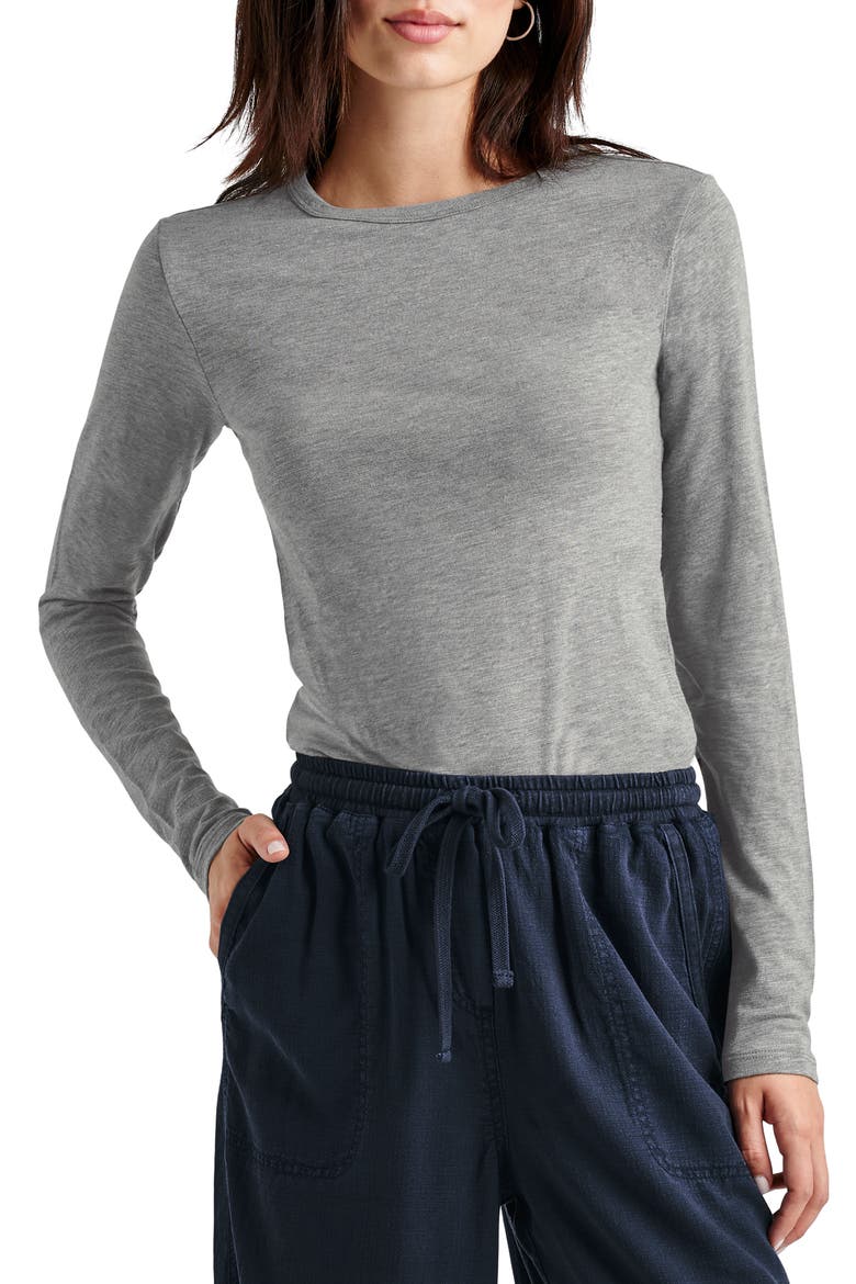 Eva Slub Top, Main, color, HEATHER GREY